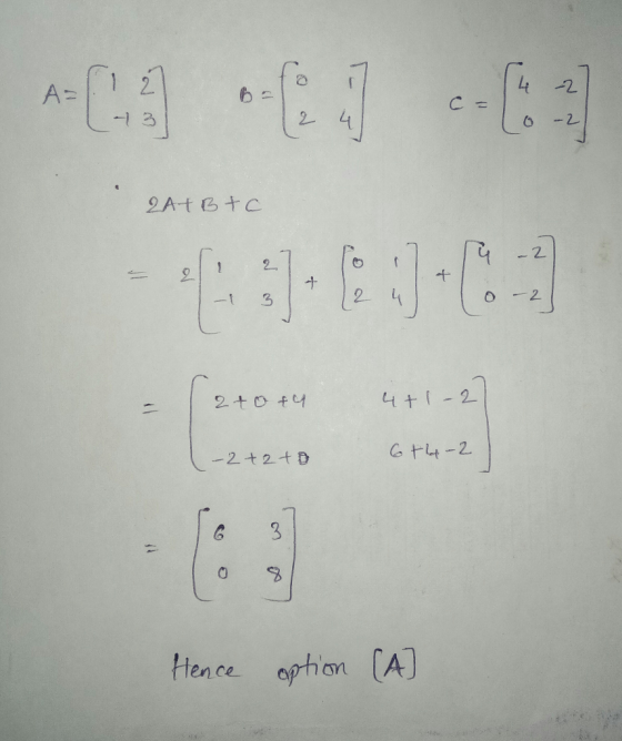 N. w At Btc Ps) 3-6-1 2 2 to 44 4+1-2 - 2 + 2to 6t4-2 Q Hence option [A]