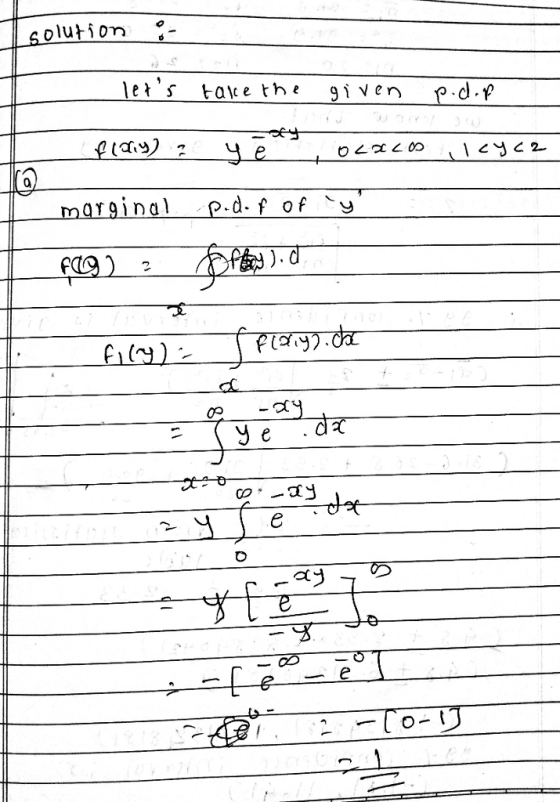solution - lets tave thegiven p d. marginal pd. f of u (2) al