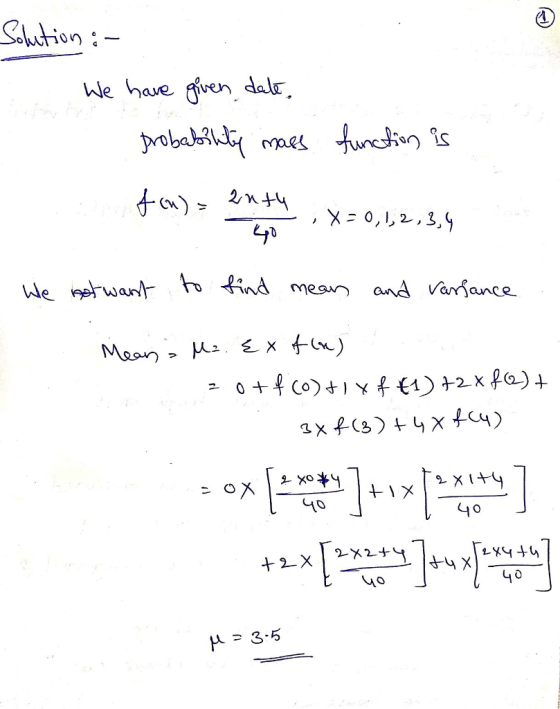 Strion le hae ven al ho find mean and varfance