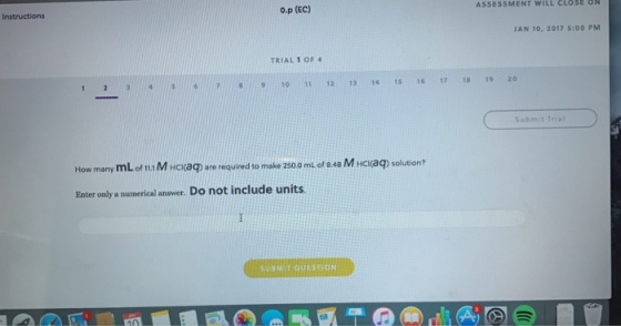 How many mL of 11.1 M HCl(aq) are required to make
