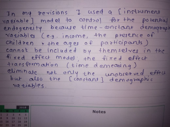in my 忥evisions I used a C instrument Yasiable ] mod o to contoo o the po tenta beauge ti me -onstnt demoqrapk endogenei Yasi