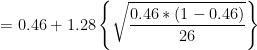 0.46 (1-0.46) 26