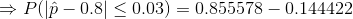 Plp-0.8] < 0.03) 0.855578-0.144422
