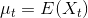 \mu _{t}=E(X_t)