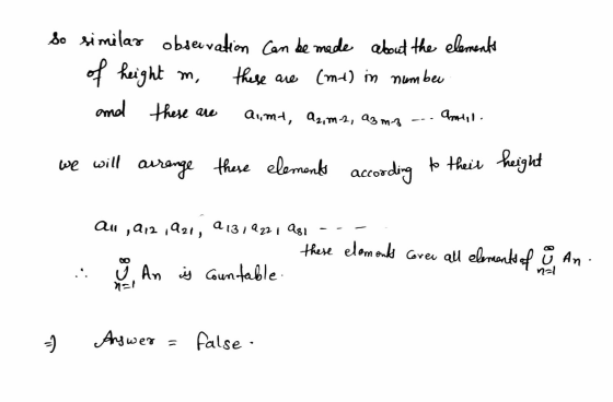 So similar observation can be made about the elements of height m, these are (ml) in number and these are alimt, a2,m.2, a3 n