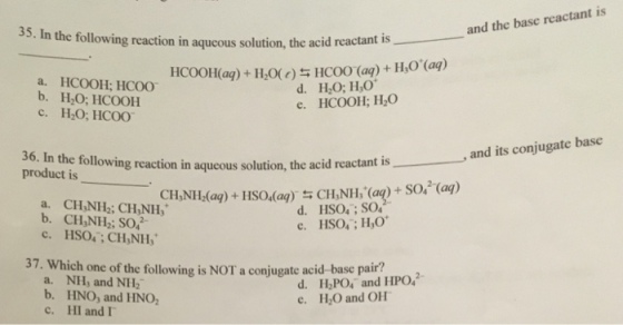 In the following reaction in aqueous solution, the