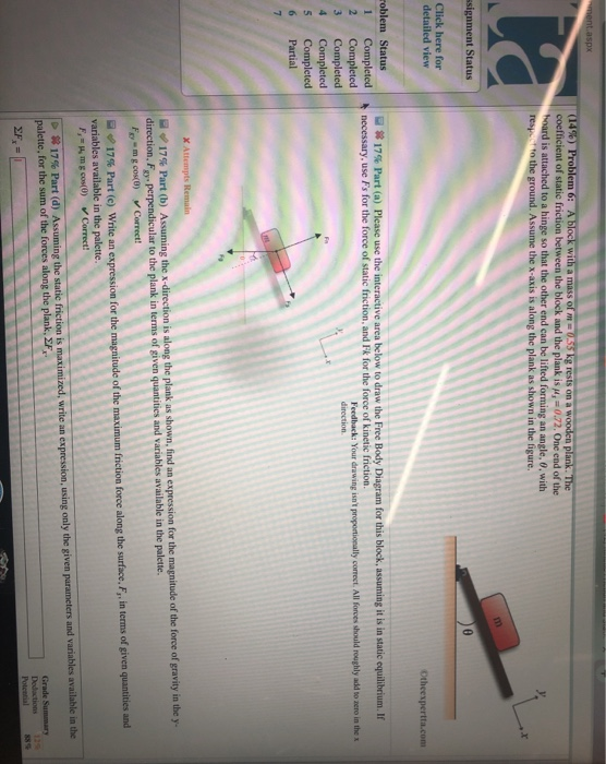 of static friction b direction to the an ex in the Grade Summary