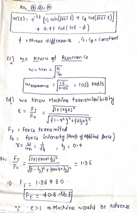 80, @@ arlt): et ta sin(josi t) + Caro8(8251 t)]! + 0.47 008 ( lot - 0) & Phase difference , G = constant a) we know af Reso