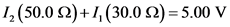 2(50.0 )+,(30.0 )=5.00 V

