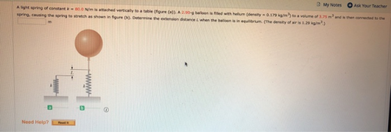 My roles ASKO and is then connected to the A light spring of constant k = 100 N/m is attached vertically to a table (figure (