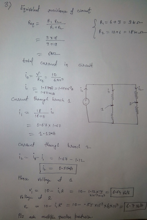 -9X18 3 +18 cusrunt arr cuit Re 2- lo +9 12m A = 0.59A 2