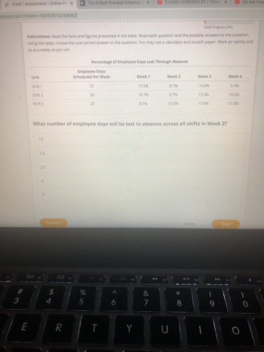 e Test Assessment Online Pr X V The Best Prenatal Vitamins O STUDIO CHRONICLES (I thoux My last time assessment?token 1908061