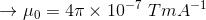 → Mo = 47 x 10-7 TmA-1