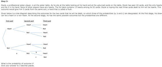 Step 3: Doyle, a professional poker player, is at the poker table. As he sits at the table looking at his hand and at the upt