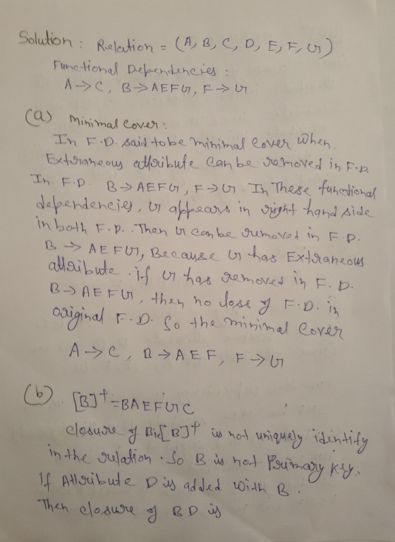 a minima Cov In FD. said tobe mihimal eoe wheb