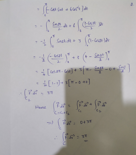 g こ اللاع Cost Sint + 6 Cost]dt M Sinat l dt + 6 S 1-Cosat alt 2 TT Sinatat + 3 Csatlat TT cosat T - * 1- Gora +3 (4- Sumat)
