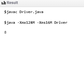 1.li Result $javac Driver.java $java -Xmx128M -Xms16M Driver