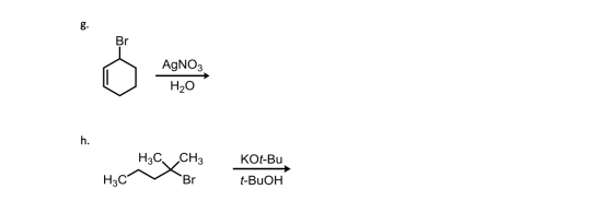 g. Br AgNO3 Нао h. HасСНз KOt-Bu Hас Br t-BuOH ф-