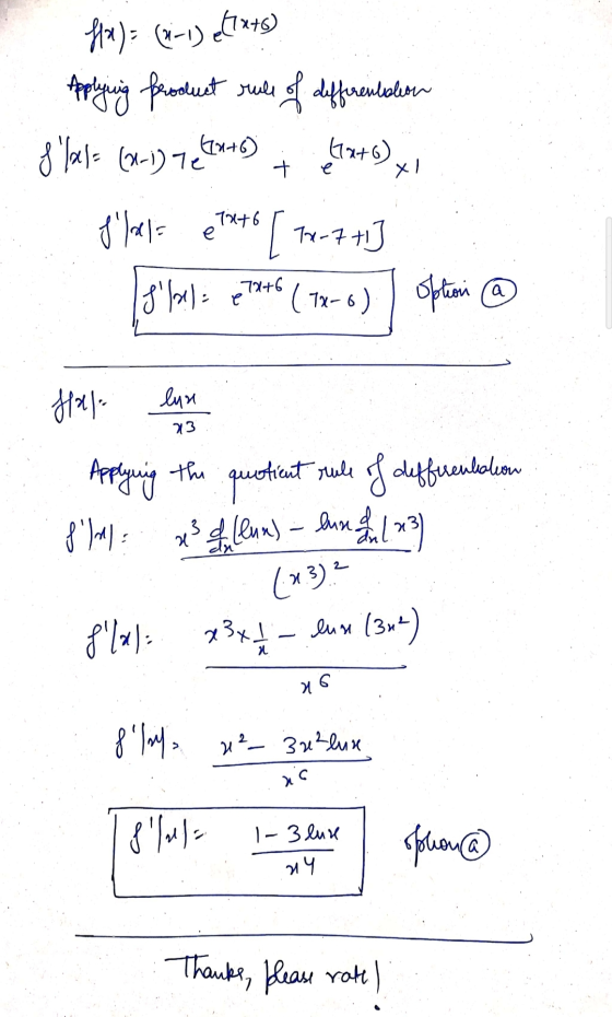 $1x) = (x-1) (1948) Applying froduct rule of differentation dbal= (x-1) 1 Ento) + (+6)xi f als eToto [ 74-7 ti] [8/4)= 4T+6