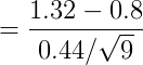 1.32 - 0.8 0.44/19