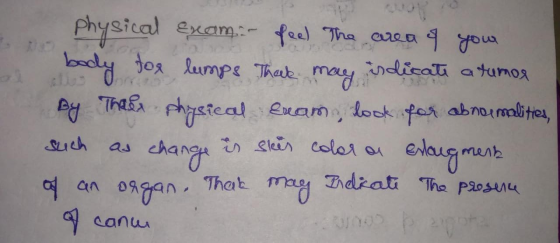 physical exam feel The area of your body toe lumps Thank may indicate a tumor By Thala physical cream look for abnormalities,