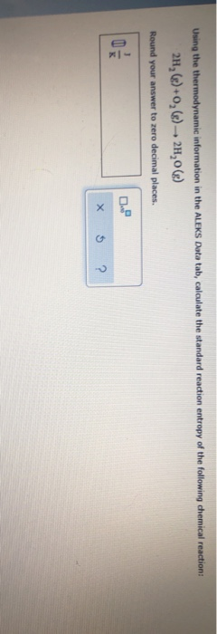 Using the thermodynamic information in the ALEKS Data tab, calculate the standard reaction entropy of the following chemical