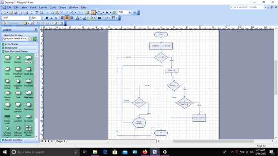 х Eile Type a question for help - X 2 Drawing1 - Microsoft Visio Edit View Insert Insert Format Tools Shape Window Help HOR 自