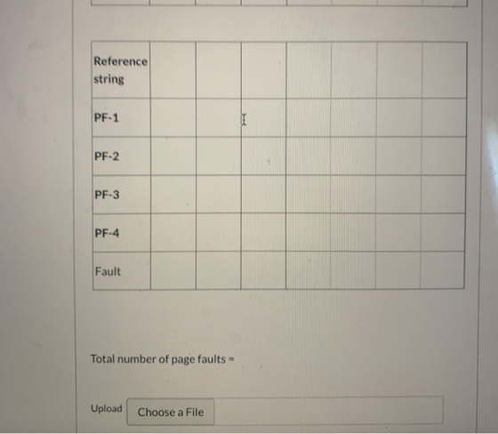 Reference string PF-1 PF-2 PF-3 PF-4 Fault Total number of page faults = Upload Choose a File