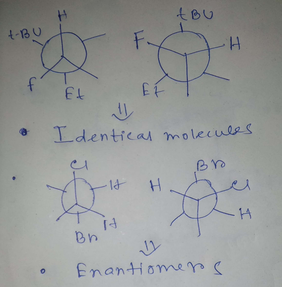 ABU t-But t Et Ett • Identical molecules Bro Bry o Enantiomers