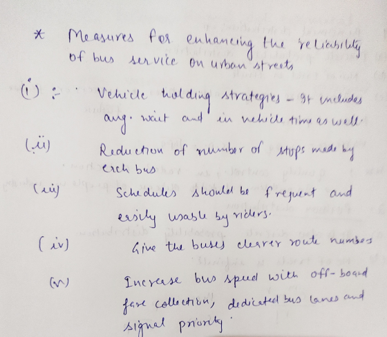 * Measures for enhancing the reliability of bus service on urban streats ☺ : Vehicle holding strategies - gt includes aug. wa