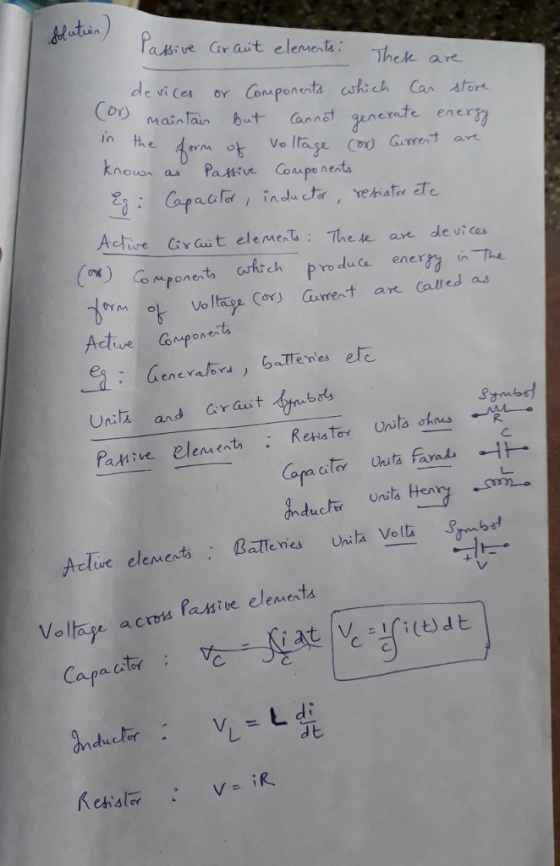 ahive ar ait elements : -Thek are de iCes or Components alsch Can ,stare or mainlan ut annat gencrate ener Grrent art knoun as Pate ope nests a: afaarr , inductor , Ye㣺ater are Active Carauit element: The le art de vi cas () MPOnen dym 알 Voltage Cor) Current are Called as Acu Gponcti fan ive element, . Retator Unita ohni. L--e duchr Unilts kHen Voltage a cras Passive elements