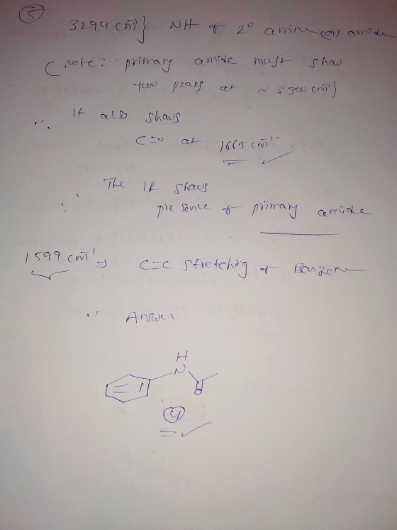 3294 cany NH of 20 anine con arride Note: primary amide Yoo peaks at must show s 3 ze cos It also shaus Cao at 1665 cm је га