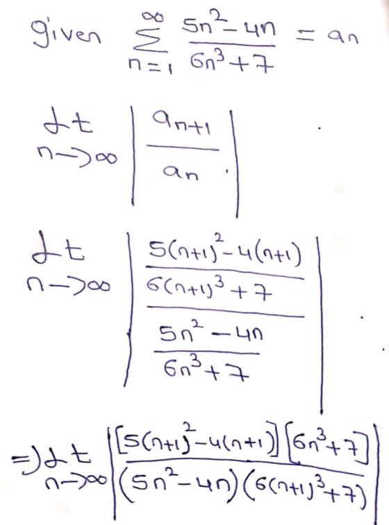 given 8 sn²-un = an กะ, Sก นา dt I antil ก200 | an . at 15(n+1²4(n+1) 0-26 | S(0413 จ 50 -40 6กๆ =3((วะ) -4(A+) 5 ) ค-(รก - พ