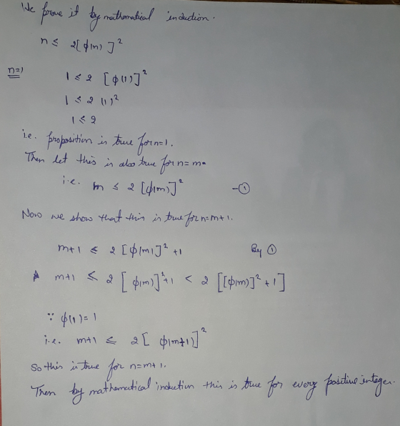 nz) We freue it by nathomatical induction ns adimi? 122 [61]² 132 132 182 le proposition is true forn=l. Then let this is als