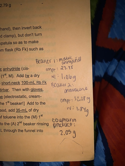 2.79 g hand), then invert back d clamp), but dont turn spatula so as to make m flask (Rb Fk) such as as Beaver imducand ainw