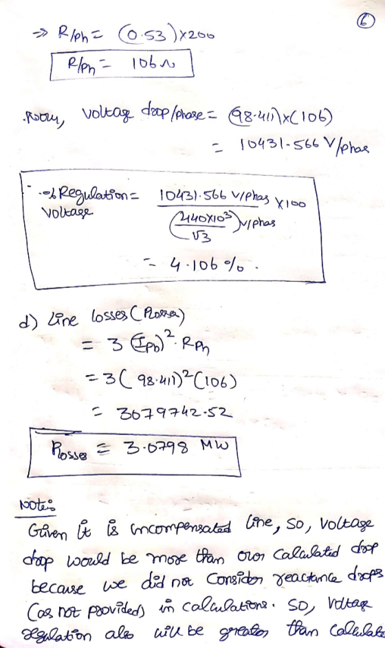 » R/ph= T R/pn= (0.53)x200 10bn I Asowy, voltage doop (phase = 68.40714(106) - | D421-S66 Yead of Regulations voltage 10431.5