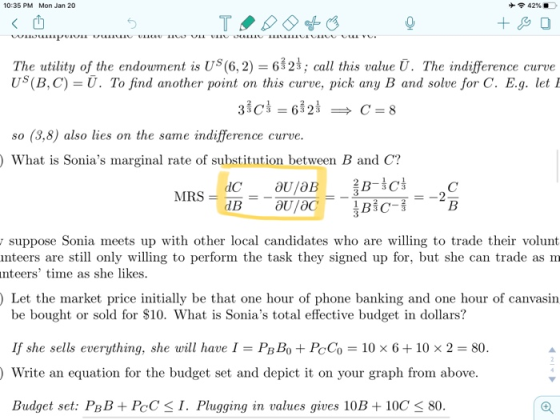 10:35 PM Mon Jan 20 42% 5 TODO of + + VIEUX UU VIL JULENT The utility of the endowment is US(6,2) = 6325; call this value Ū.