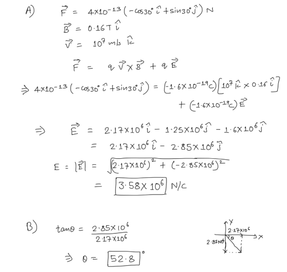 A) F = 4x10 13 (-530+sin3oN B0-16T V10 ms (-5 30+sinso E1.6x101)|107 x o-1 4x10-13 E1x10) 2.17X10-1.25X10 -16X10 2.17X 10 2.8