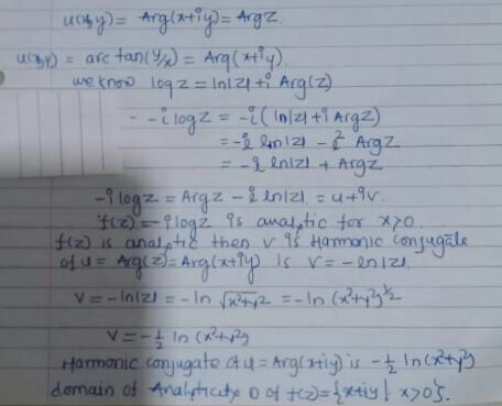 unty)= Arg(x+14) = Argz. cy) = arc tan (93) = Arq( *°) we know 1092 = Ini 2 ti Arg(2) --Clog2 = -2( [0|21 +i Arg2) -- 1012) -