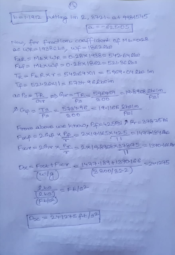 b=11912 putting im 2, 372.1= at 998.1545 a =-625.05 Gr 300 Now, for fraction coefficient of Me=0:28 AS WR=19380bs, Wf=1862.01