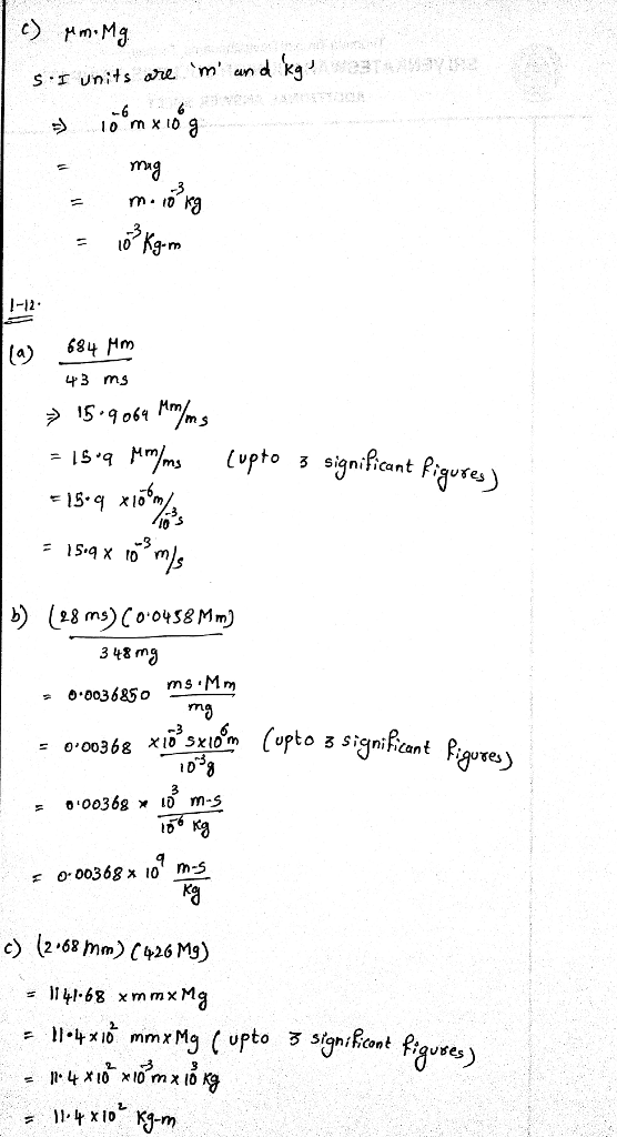 Hm.M ST units are 、m and kgJ 10 m X 10 m. 10 rD (a) 634 Mnm 3 ms m s I0 3 48 mj nificant ves 16 K3 0.00368 x 10 m-s c) (2.68 mm) C26Ms)