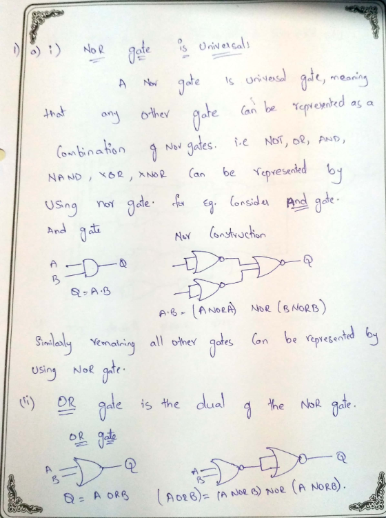 ht ny ohev Rate ened as a binaton Nbi gates. Using no gae ate And gat ly ealinglles on be lapresd lbe opevldl imi Yemaicn a otne Using NoR ate びi) 으R gale is the dual g the NoR aat o& gato 浅. Q = A ORB