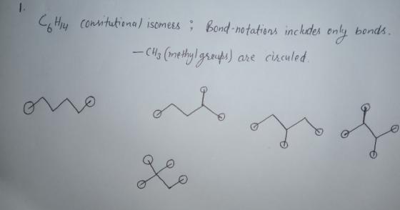 Coty Convitutiona) isomers ; Bond -notations includes only bonds. - C43 (methyl groups) are circuled.