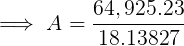 = A =- 64,925.23 18.13827