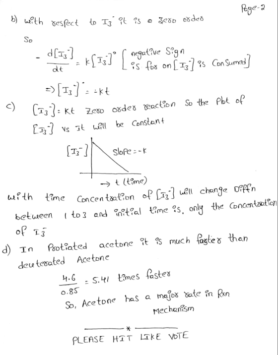 Page 2 respect to Is it is a zero ordeo b) with 1. So - *[78] / negative Sogn K2 - 3 L is for on [It is Consumed] => [13] =+