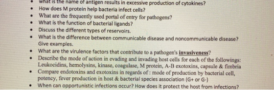 wnat is the name of antigen results in excessive production of cytokines? How does M protein help bacteria infect cells? What