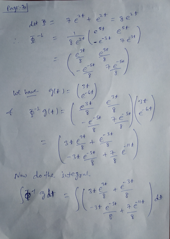 Page: 31 at at 7 été det 3 = = 8e24 5 . 5t 0-1 -34 8 e 2t - е 7834 36 8 3t e 8 - St ze -st e 8 8 we have get) = 3t -67 3t 3t