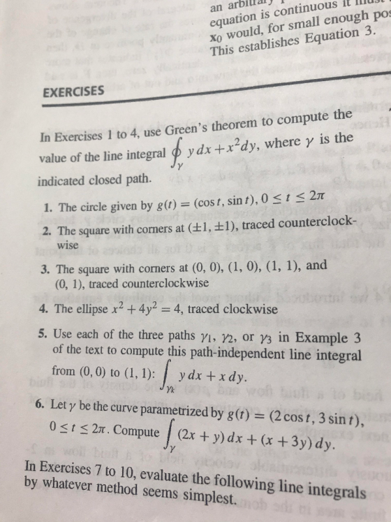 an arbillal equation is continuous il nu xo would, for small enough pos This establishes Equation 3. EXERCISES In Exercises 1