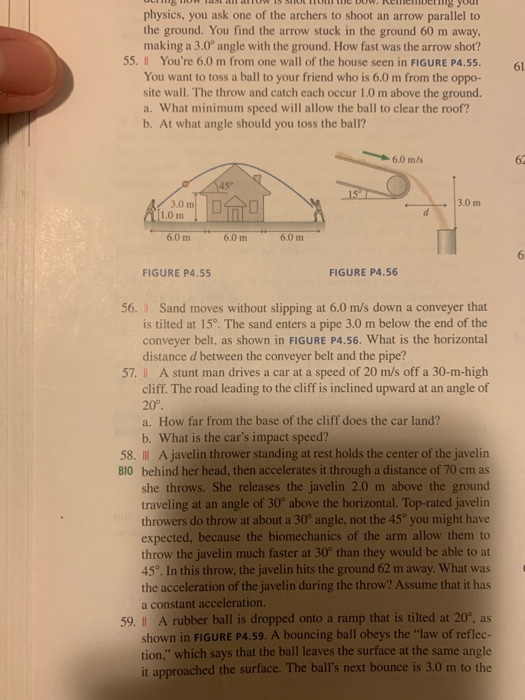 physics, you ask one of the archers to shoot an arrow parallel to the ground. You find the arrow stuck in the ground 60 m awa
