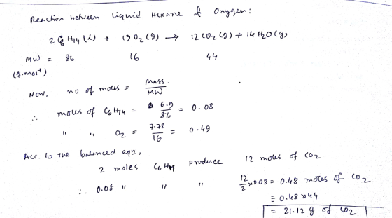 4 (H-mot N oW mous - M) mous s 0. 08 2-48 2 moles Co Co 2 : 0.0&